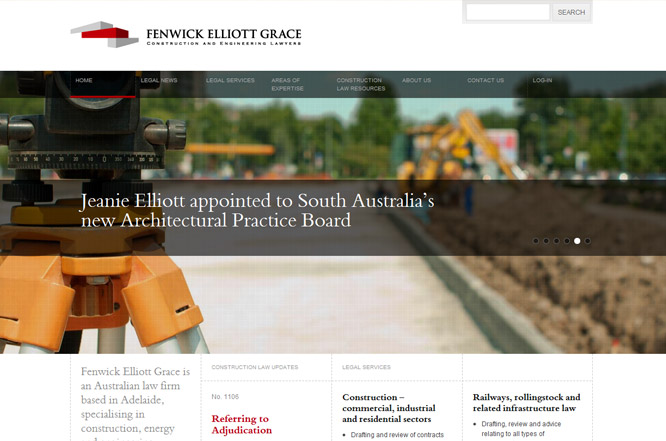 Website design - Fenwick Elliott Grace - Construction and Engineering Lawyers